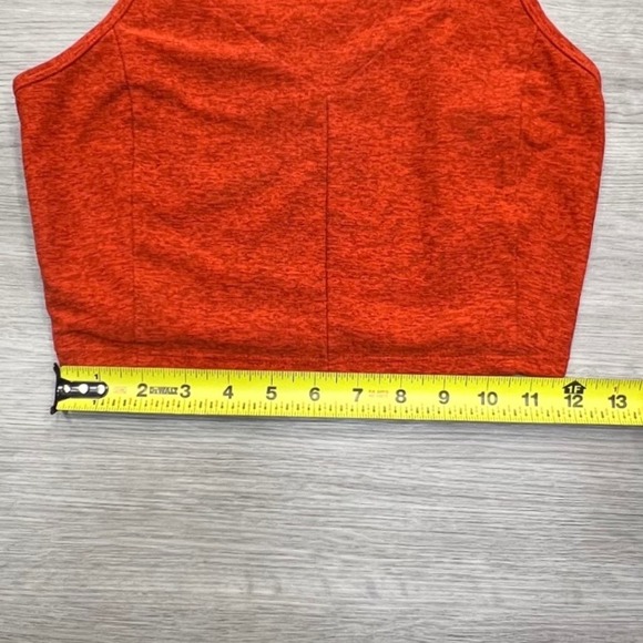 JoyLab Womens Cutout Athletic Tank Top Crop Size Medium Orange Heathered - Picture 8 of 9